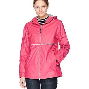 Charles River reflective rain jacket